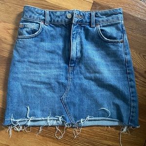 High waisted jean shirt NWT